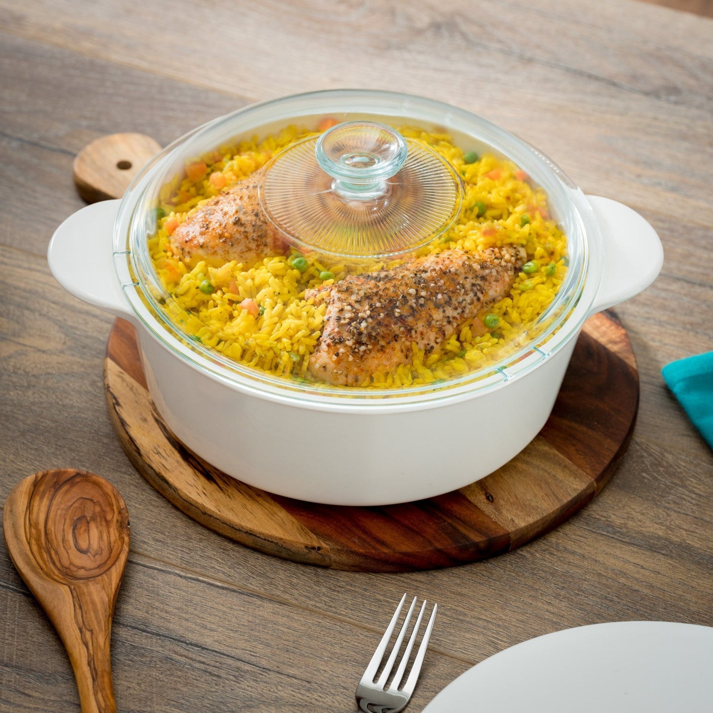 CorningWare® Just White 3.25L Casserole with Lid