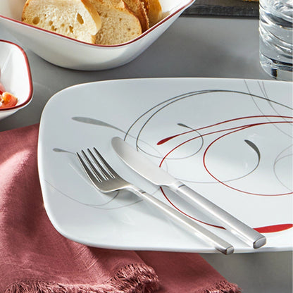 Corelle® Square Splendor 12-piece Dinnerware Set with Appetizer Plates, Service for 4