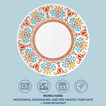 Corelle® Global Collection Terracotta Dreams 10.25” Dinner Plates, 4-pack